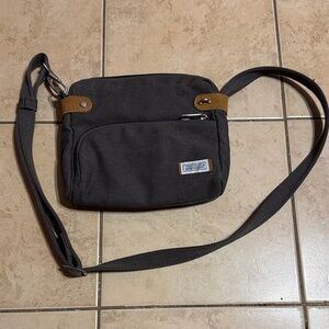 Stylish Gray Canvas Crossbody Bag travelon